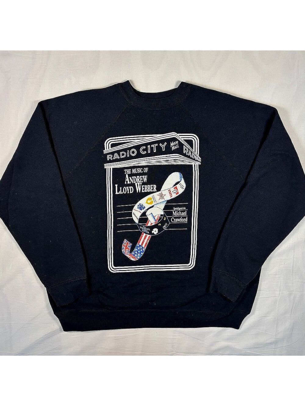 Vtg '92 Andrew Lloyd Webber & Michael Crawford Radio City Music Hall Crewneck Xl